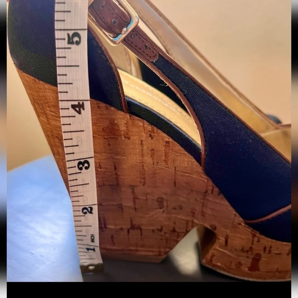 BCBG denim wedge sandal - Picture 3 of 5